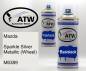 Preview: Mazda, Sparkle Silver Metallic (Wheel), M6389: 400ml Sprühdose + 400ml Klarlack - Set, von ATW Autoteile West.